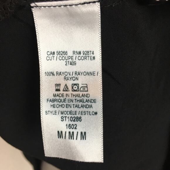 Splendid Black Cut Out Back  Button Down  Short Sleeve NWT Top Medium - Picture 6 of 8